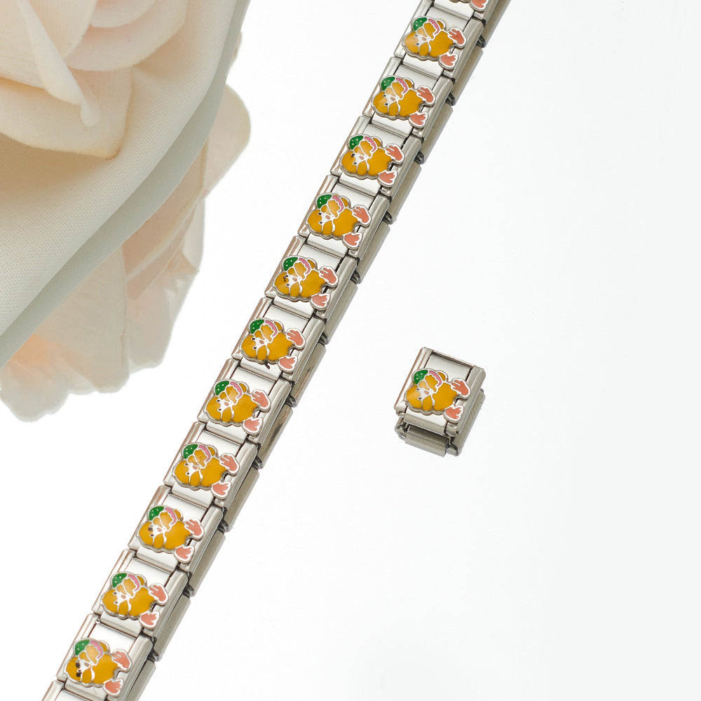 Module Bracelet Women's Stainless Steel High-grade Dripping Oil Hand Stitching Diy Ornament Accessories - Luxe Orna