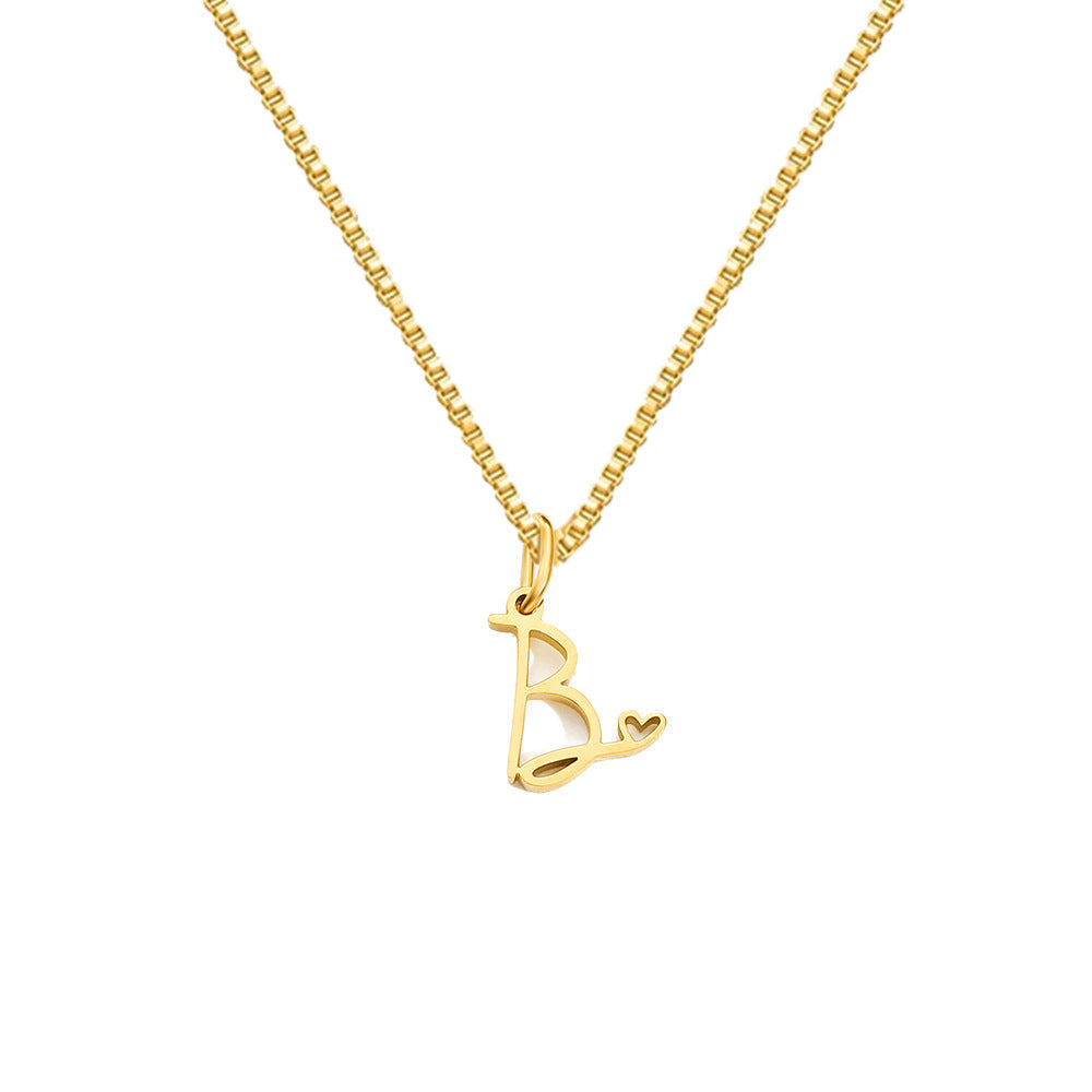 26 Love Letters Titanium Steel Pendants Necklace - Luxe Orna