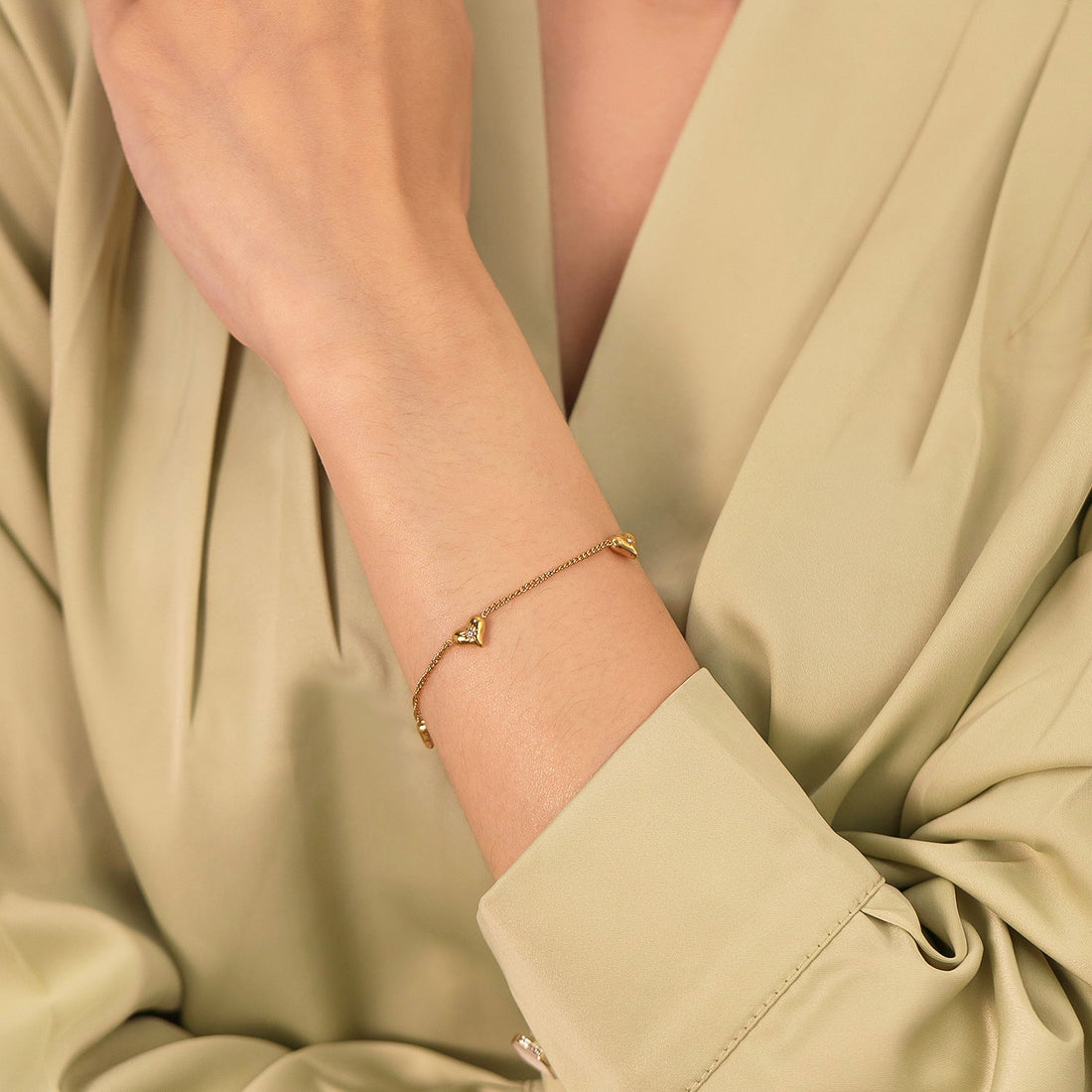 Fashionable All-match Peach Heart Women's Bracelet - Luxe Orna