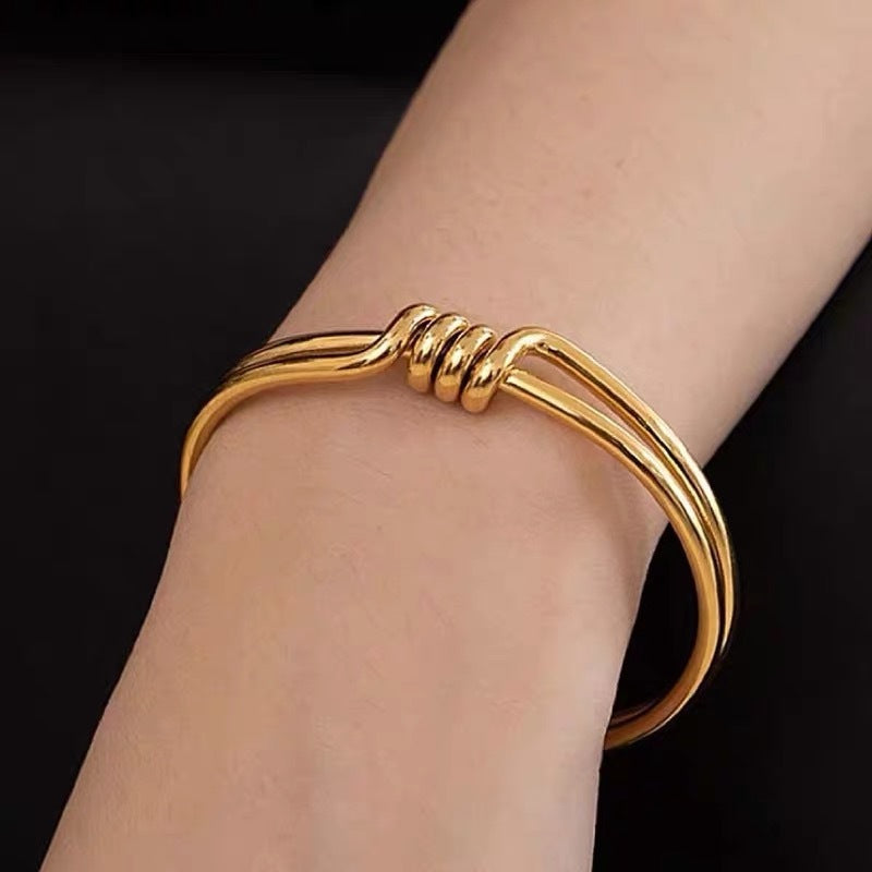 European And American Minimal Art Knotted Bracelet - Luxe Orna