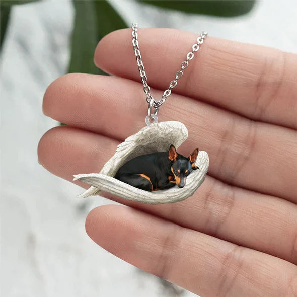 Acrylic Plane Lazy Dog Hanging Necklace - Luxe Orna