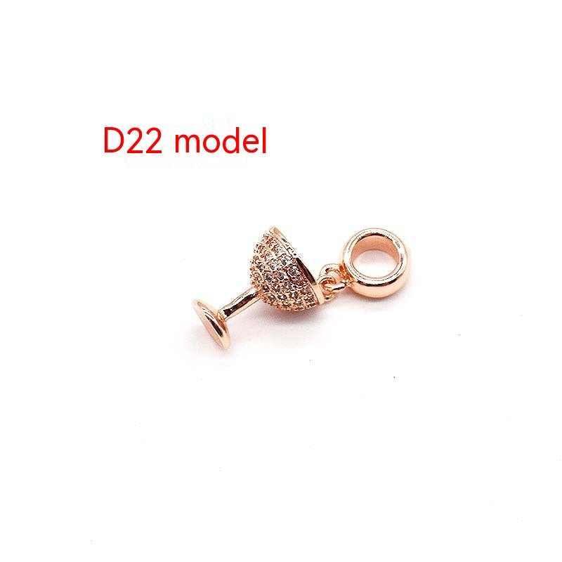 Copper Plating 14K Gold Large Hole Spacer Bead Can String Leather Rope Bracelet Pendant - Luxe Orna