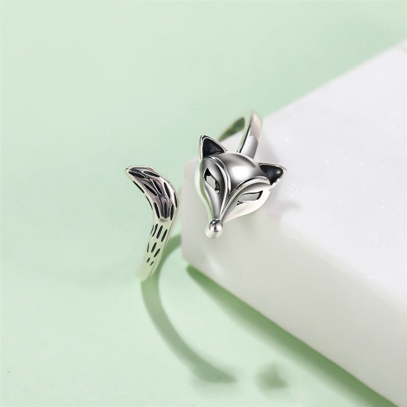 Thai Silver Unisex Fox Ring - Luxe Orna