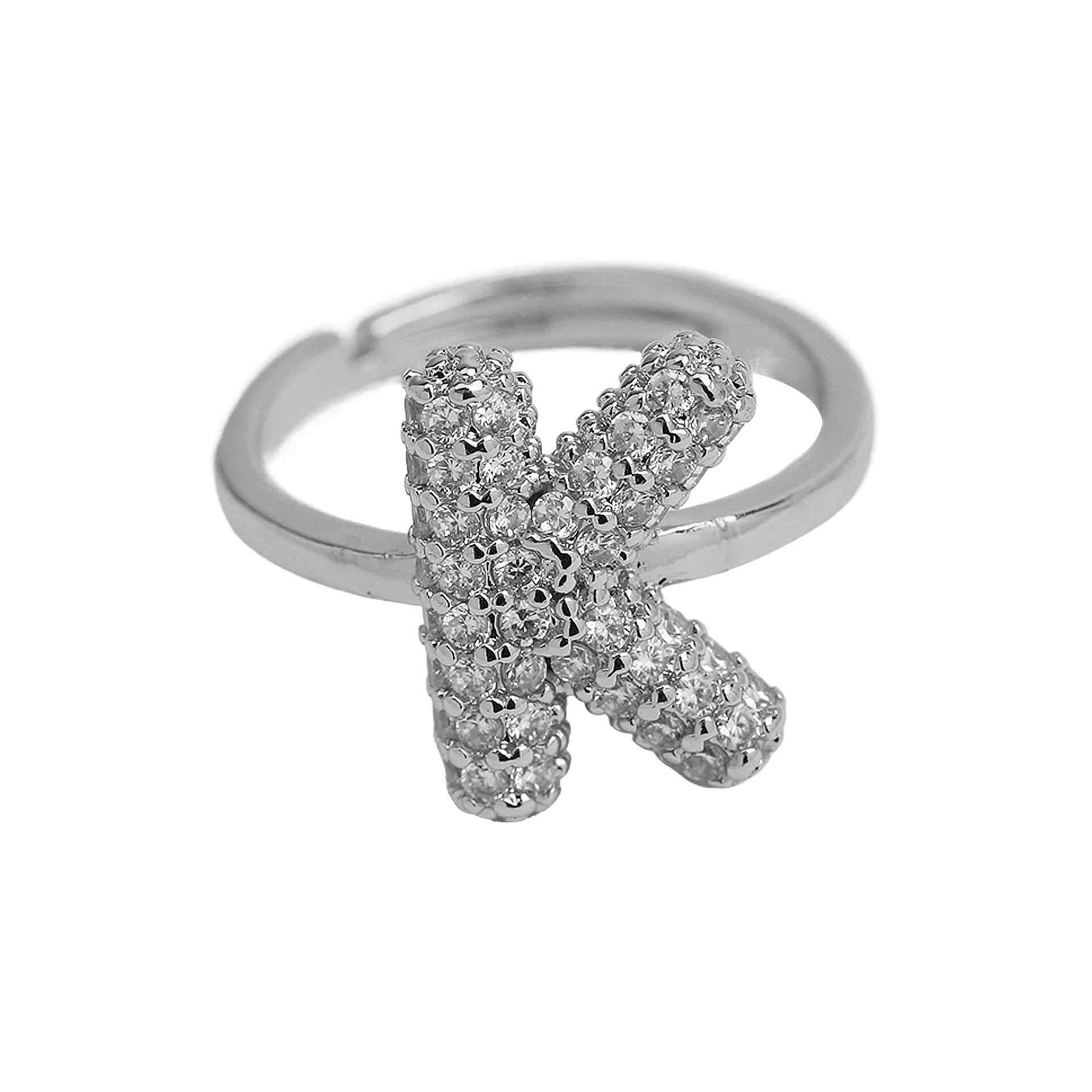 Balloon Bubble Cute 26 English Letters Open Ring - Luxe Orna