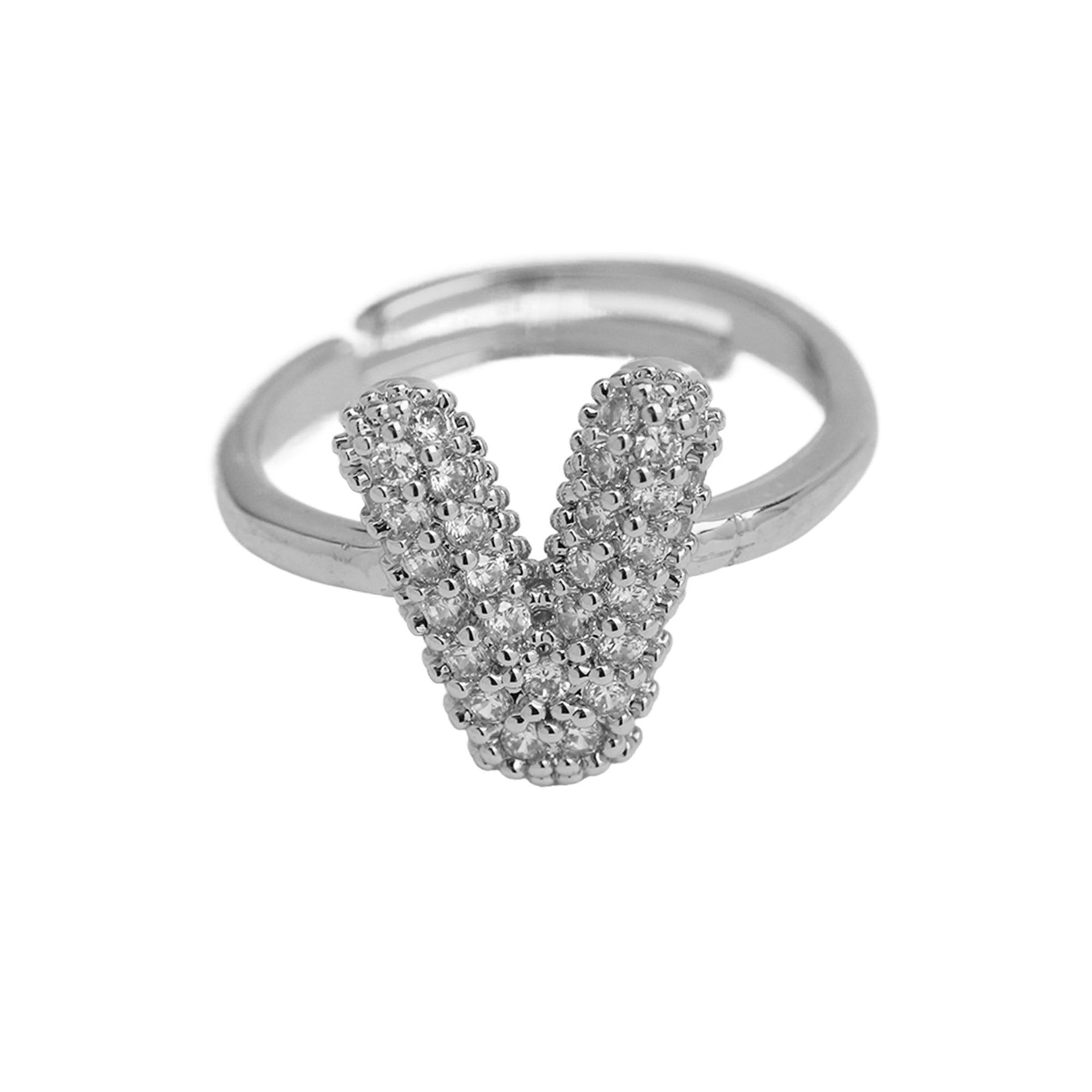 Balloon Bubble Cute 26 English Letters Open Ring - Luxe Orna