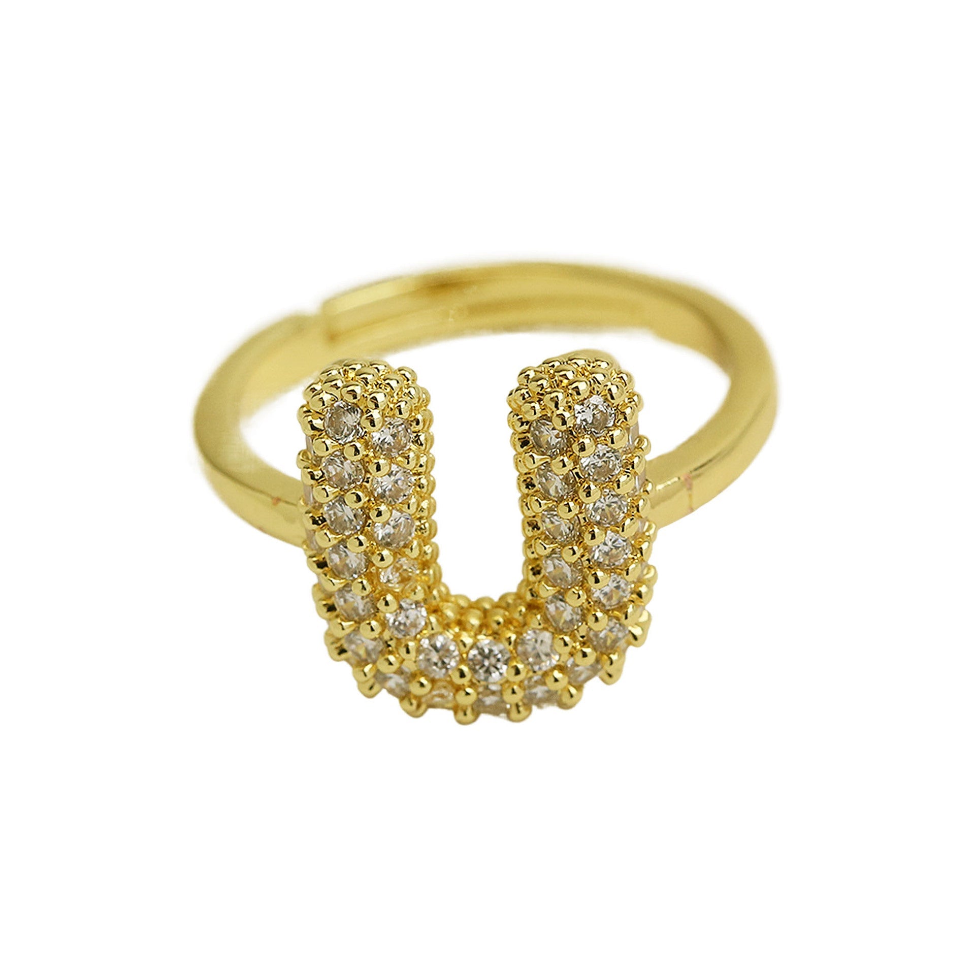 Balloon Bubble Cute 26 English Letters Open Ring - Luxe Orna
