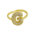 Balloon Bubble Cute 26 English Letters Open Ring - Luxe Orna