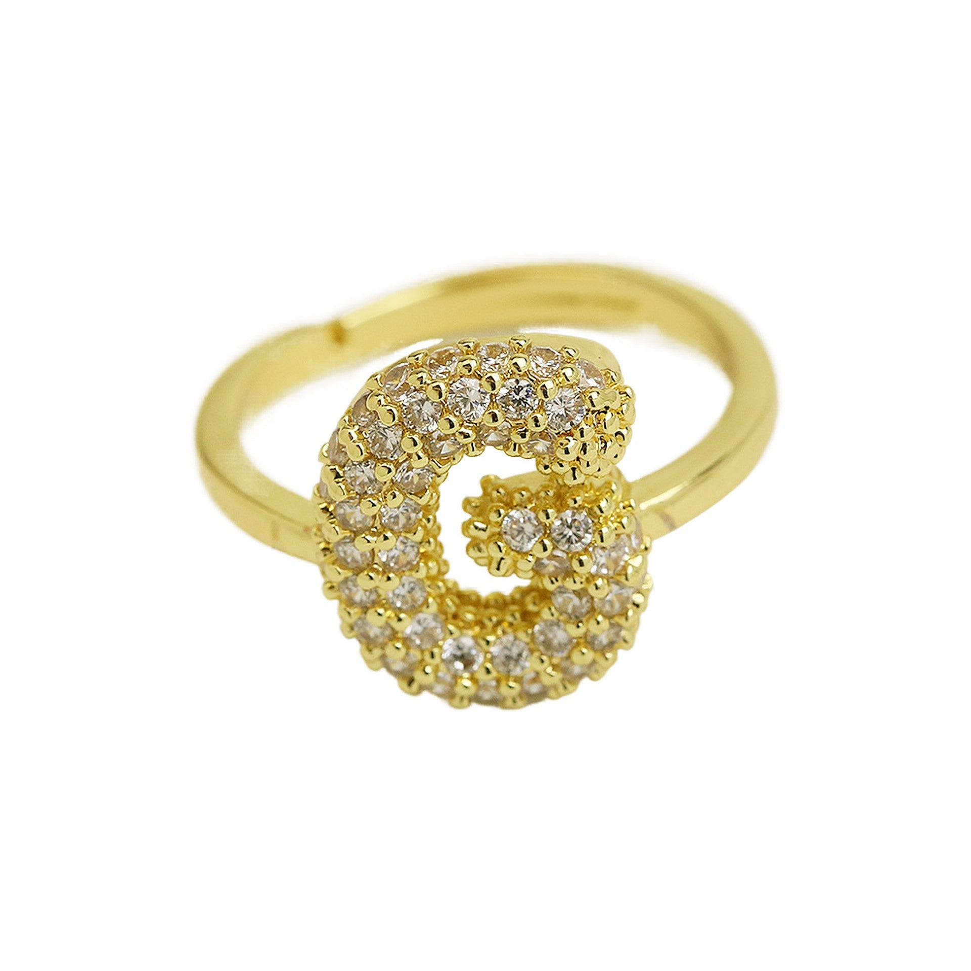 Balloon Bubble Cute 26 English Letters Open Ring - Luxe Orna