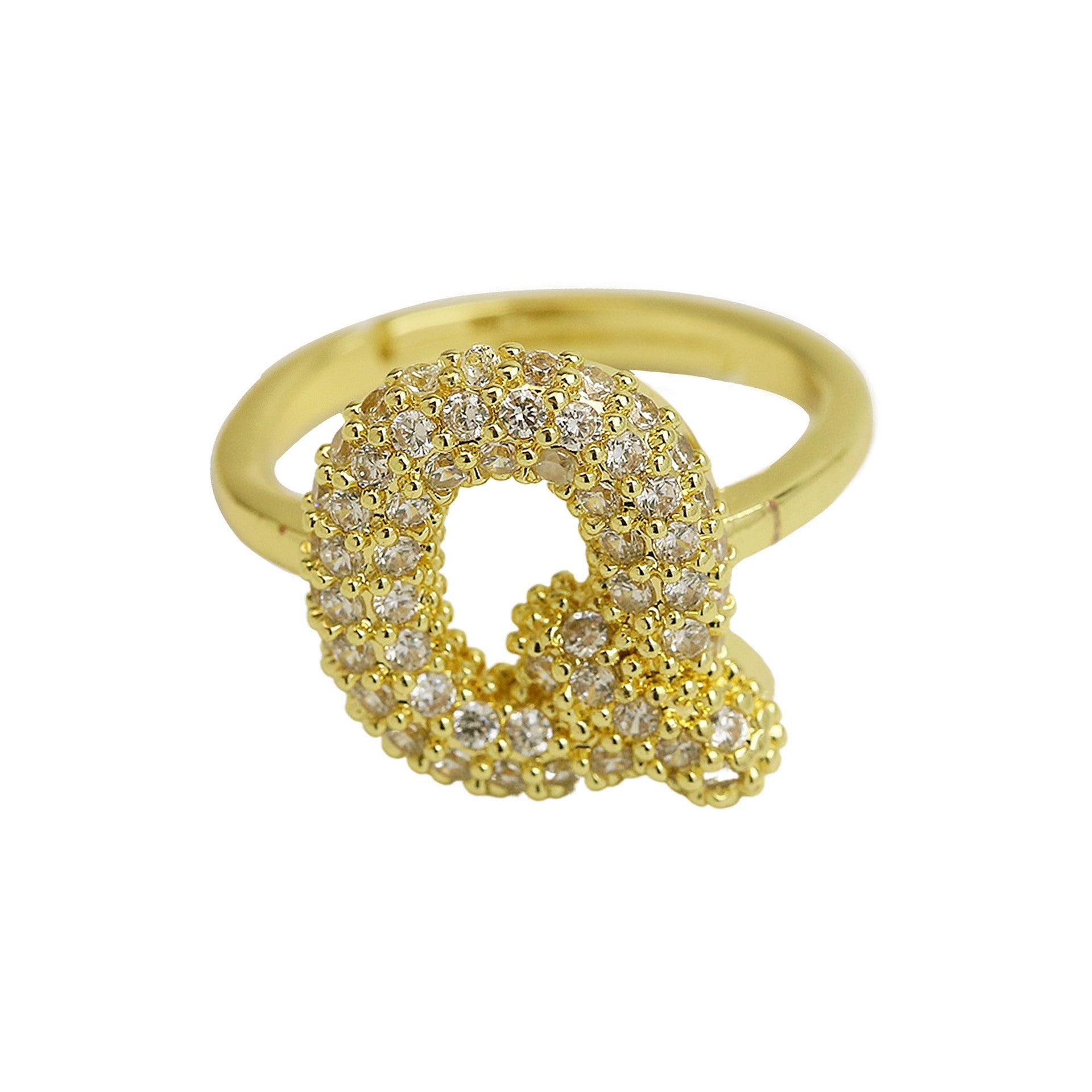 Balloon Bubble Cute 26 English Letters Open Ring - Luxe Orna