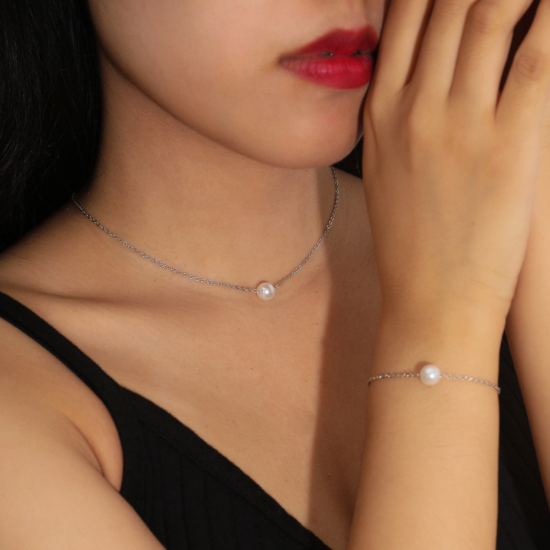 Creative Bracelet Suit Personality Simple Pearl Necklace - Luxe Orna