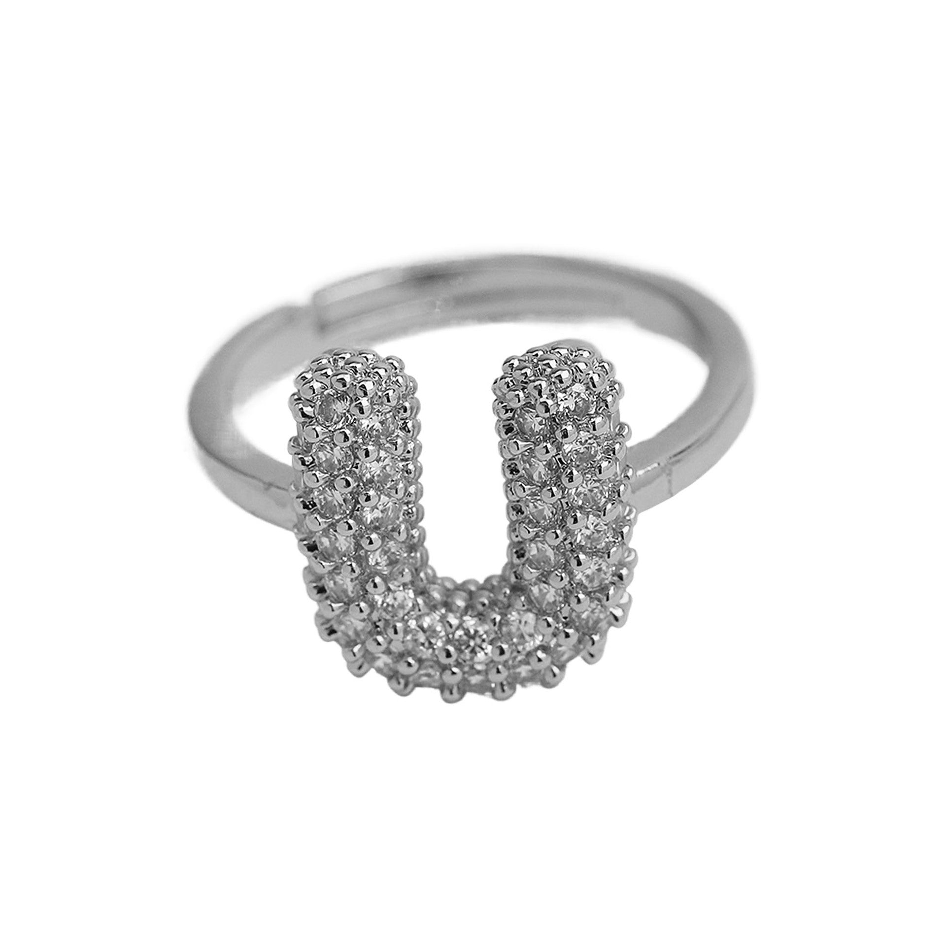 Balloon Bubble Cute 26 English Letters Open Ring - Luxe Orna