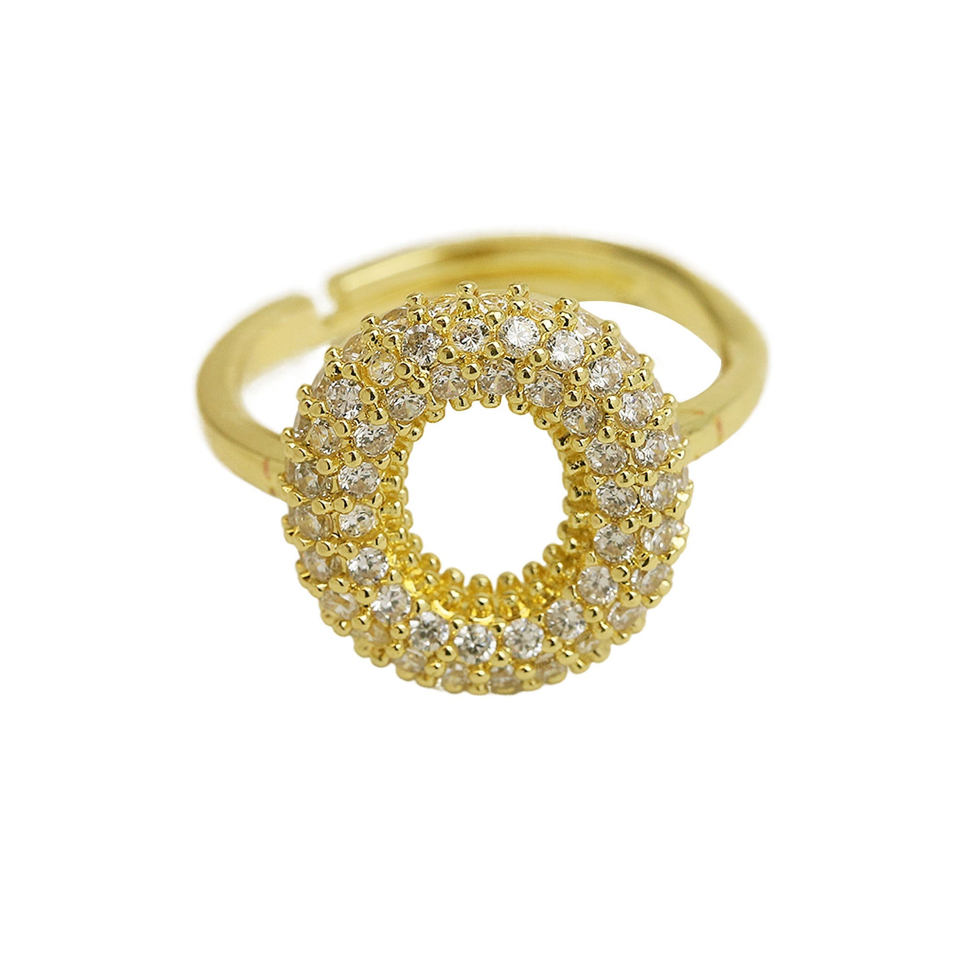 Balloon Bubble Cute 26 English Letters Open Ring - Luxe Orna