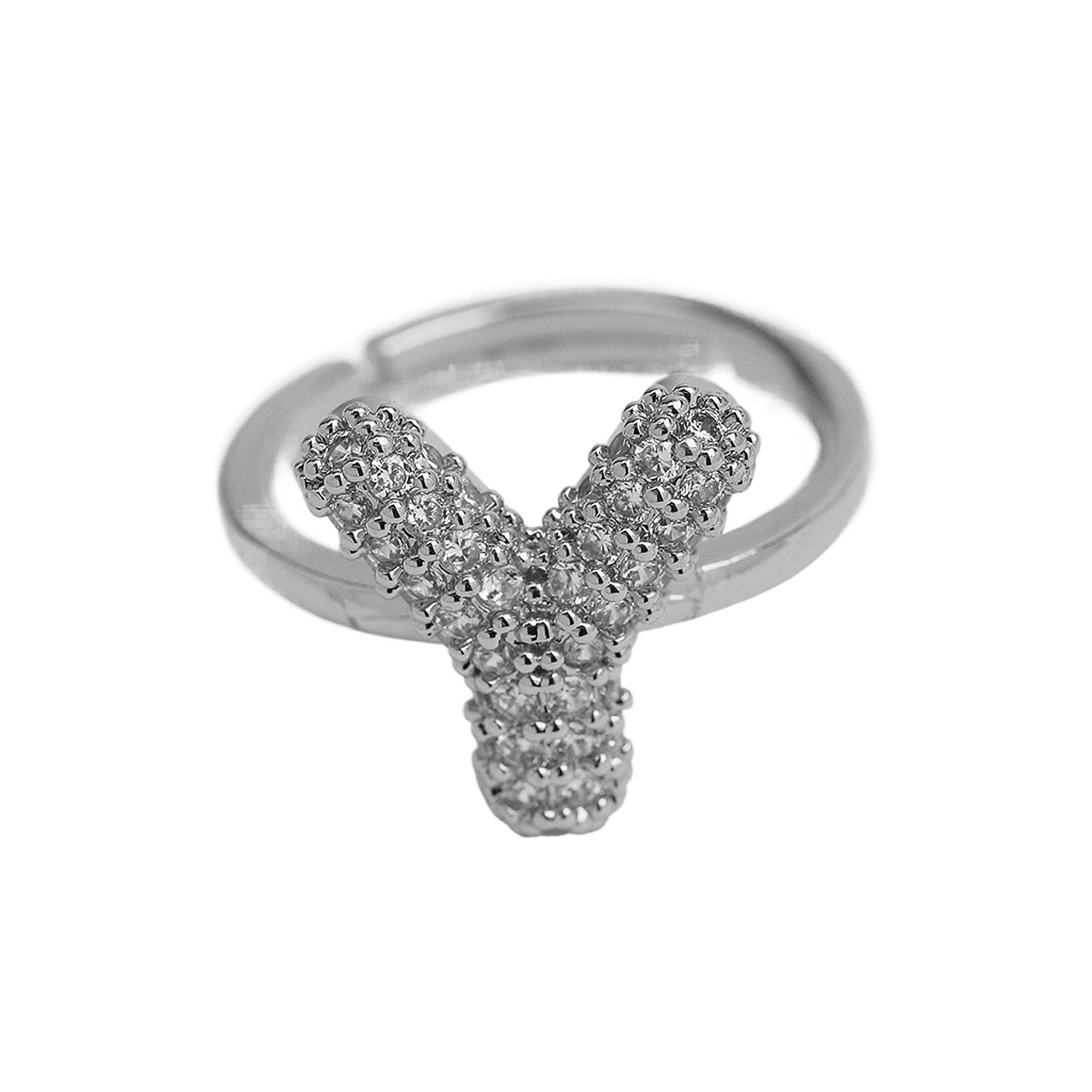 Balloon Bubble Cute 26 English Letters Open Ring - Luxe Orna