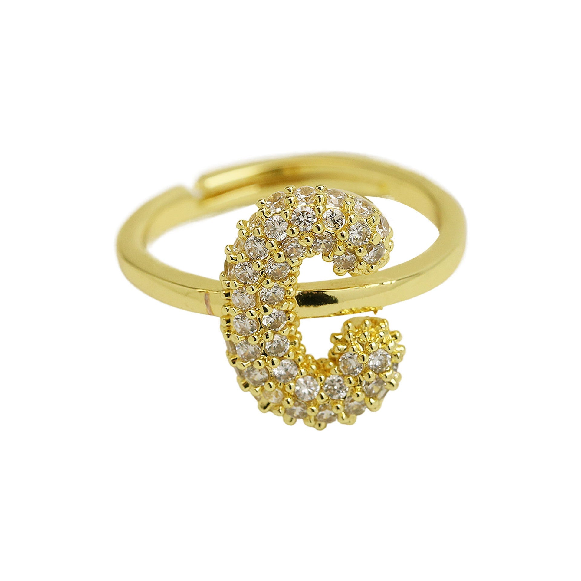 Balloon Bubble Cute 26 English Letters Open Ring - Luxe Orna