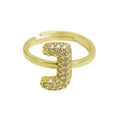 Balloon Bubble Cute 26 English Letters Open Ring - Luxe Orna