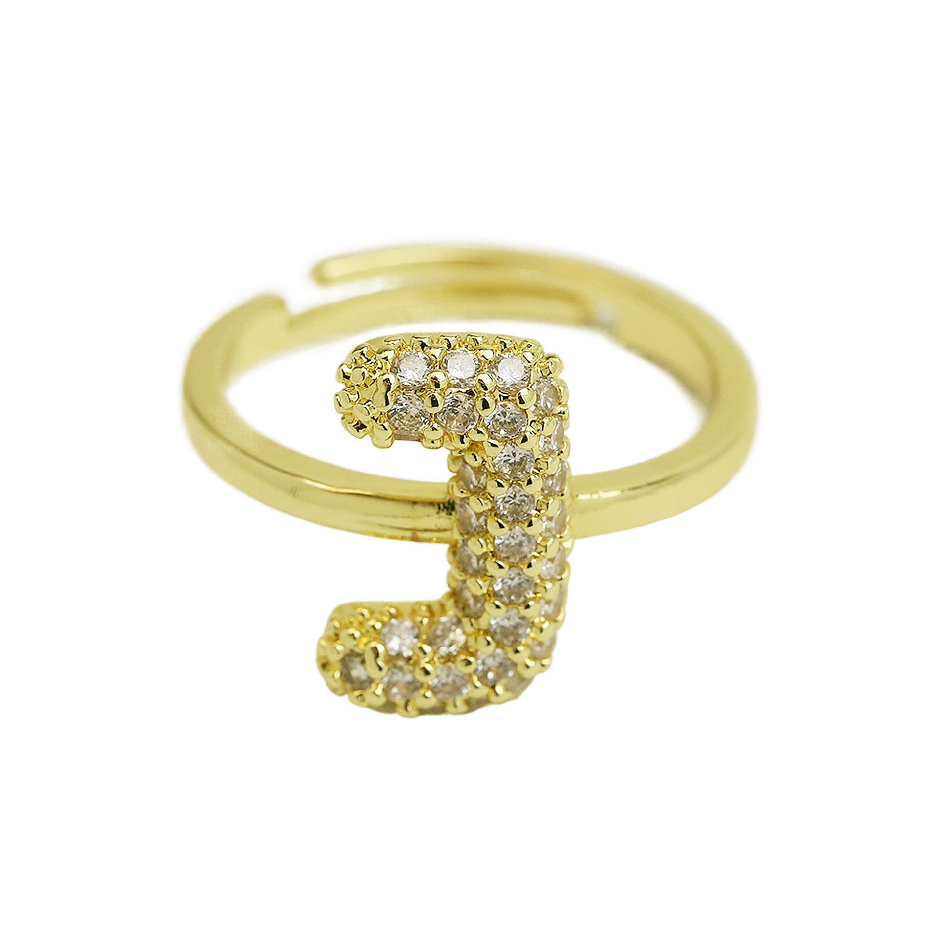 Balloon Bubble Cute 26 English Letters Open Ring - Luxe Orna