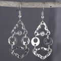 Artistic Retro Geometric Stitching Irregular Hollow-out Earrings - Luxe Orna