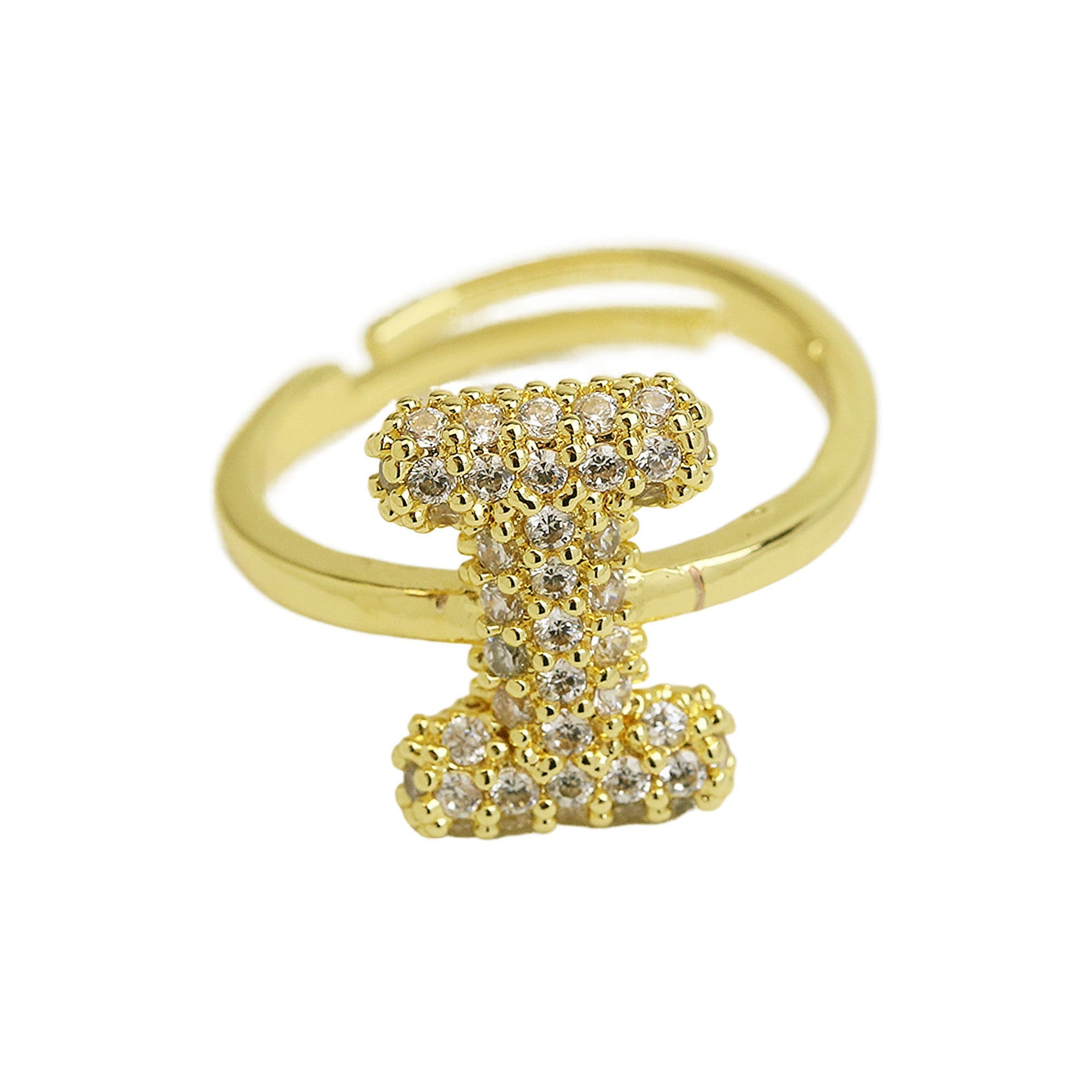 Balloon Bubble Cute 26 English Letters Open Ring - Luxe Orna
