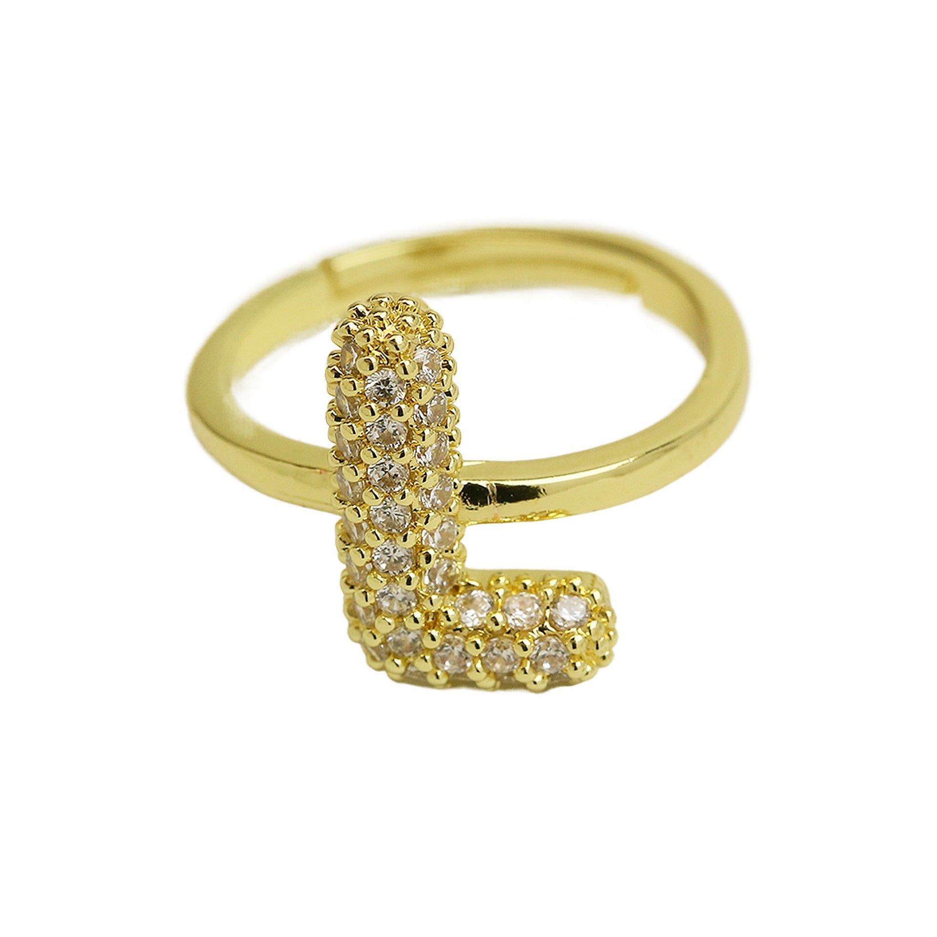 Balloon Bubble Cute 26 English Letters Open Ring - Luxe Orna