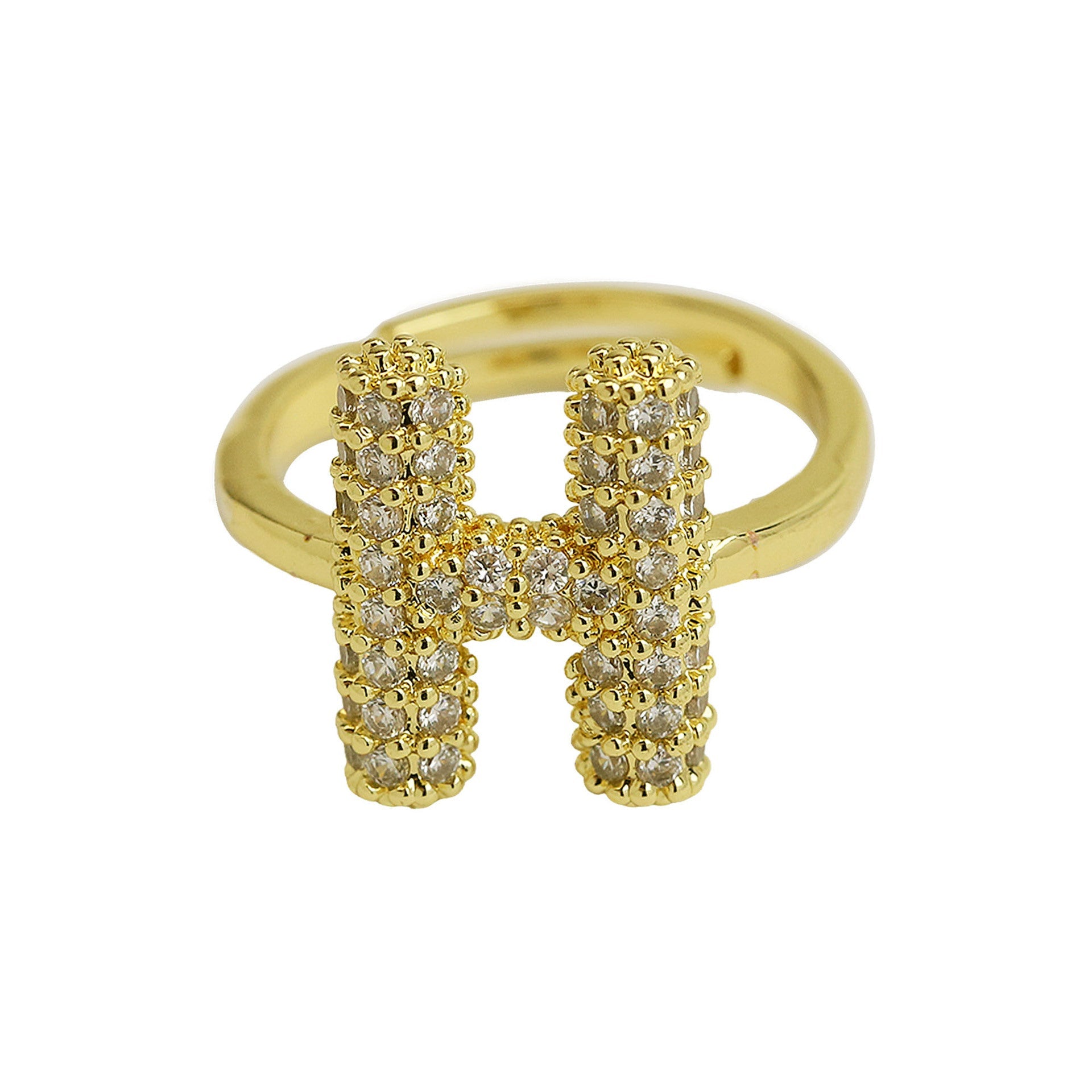 Balloon Bubble Cute 26 English Letters Open Ring - Luxe Orna