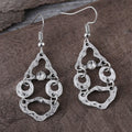Artistic Retro Geometric Stitching Irregular Hollow-out Earrings - Luxe Orna