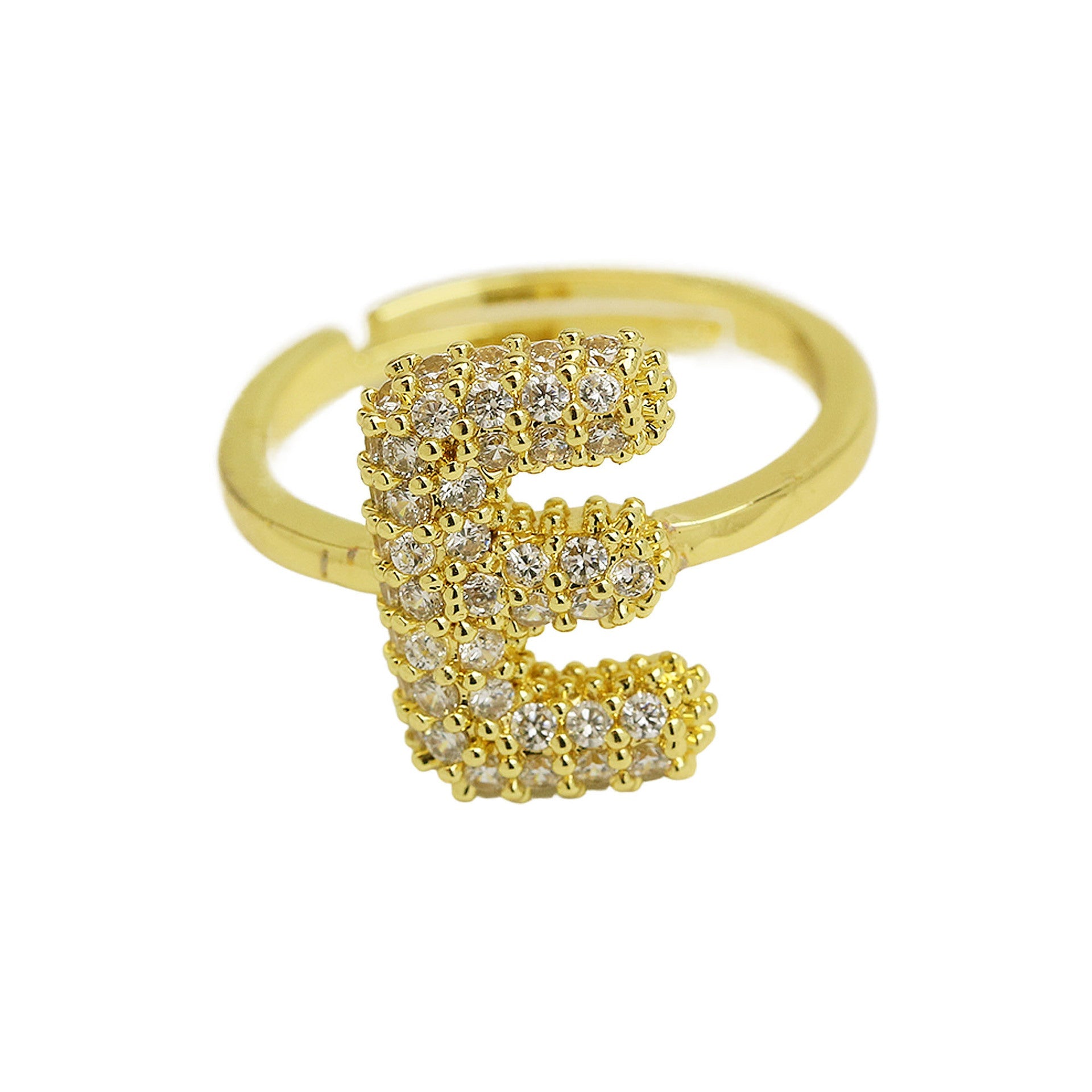 Balloon Bubble Cute 26 English Letters Open Ring - Luxe Orna