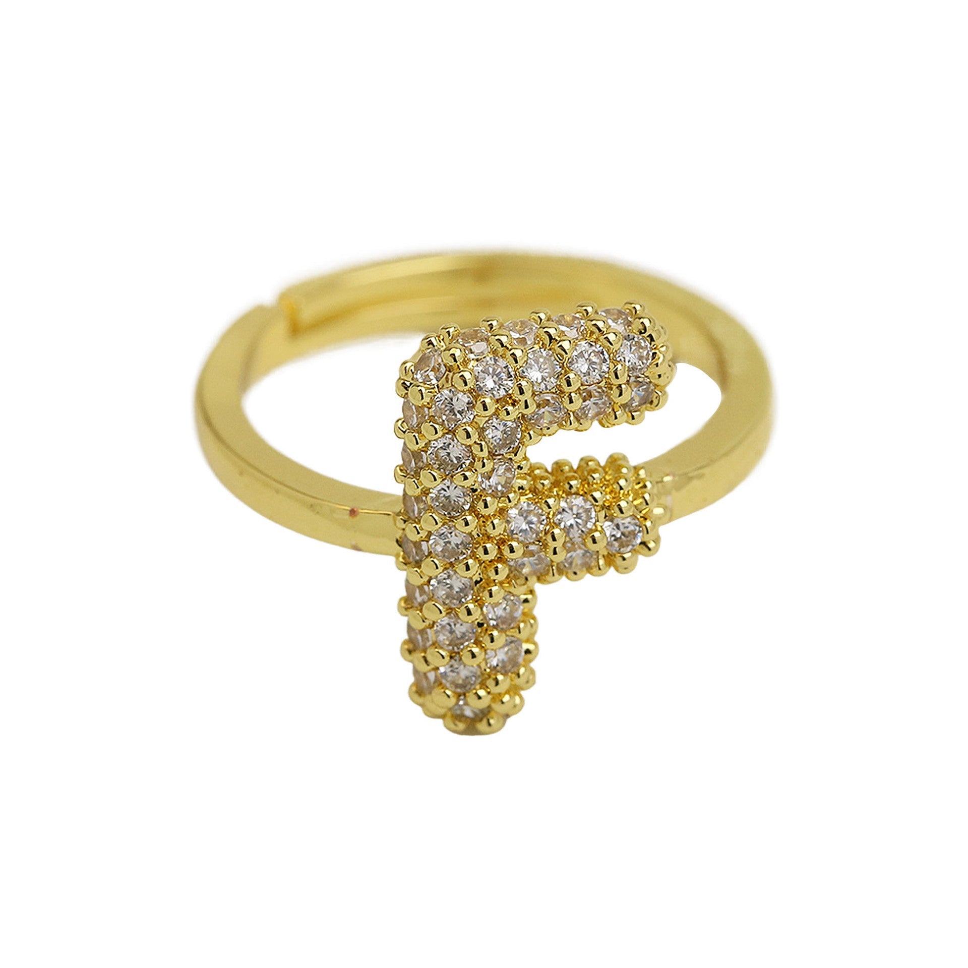 Balloon Bubble Cute 26 English Letters Open Ring - Luxe Orna