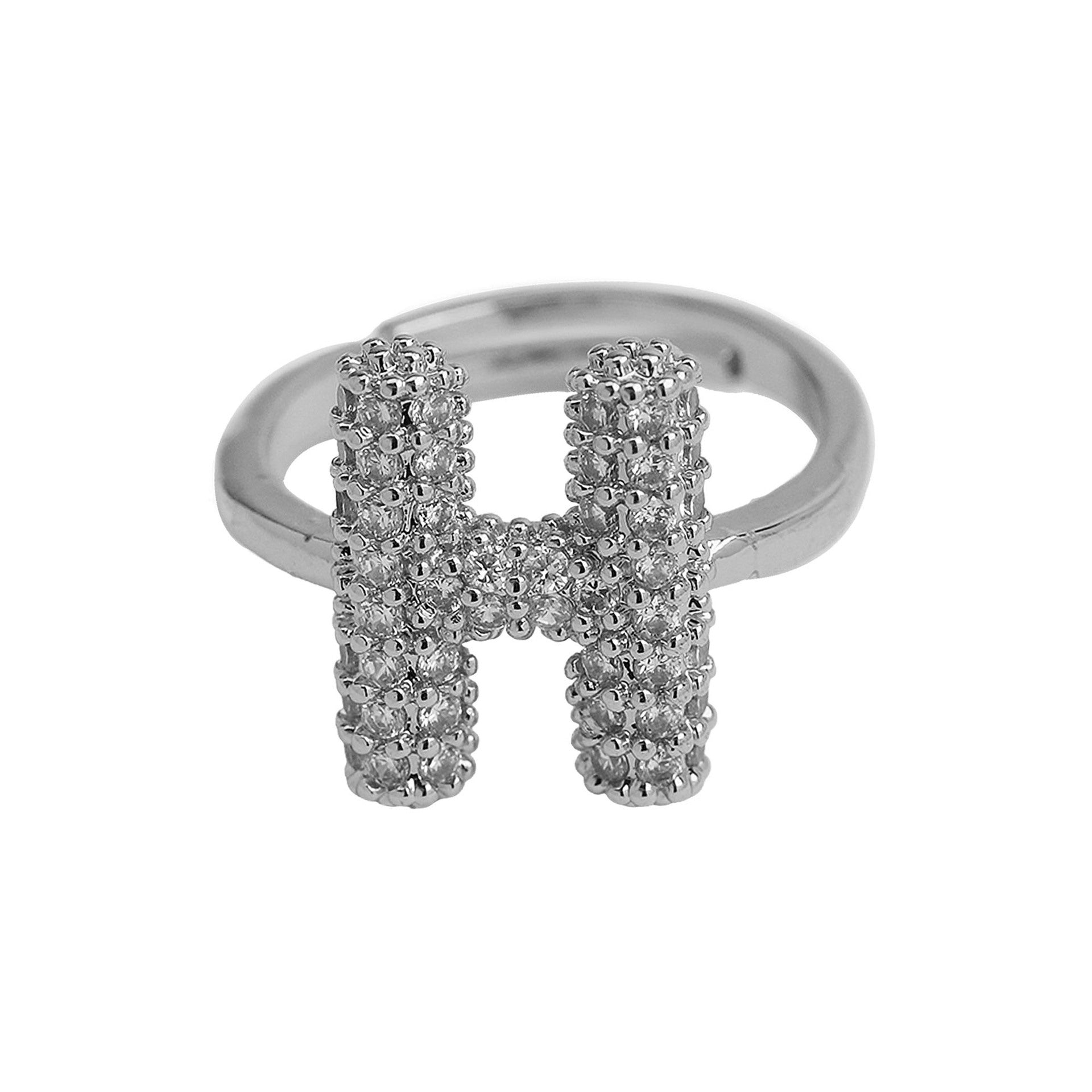Balloon Bubble Cute 26 English Letters Open Ring - Luxe Orna